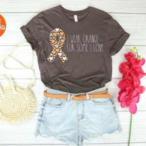 I Wear Orange T-shirt,Leukemia Cancer Shirt,Cancer Support Shirt,Leukemia Cancer Awareness Shirt,Orange Ribbon Shirt, Motivational Shirt