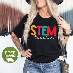 Colorful STEM Teacher, STEM Teacher Shirt, Science Technology engineering And Mathematics, Specials Squad, Back To School 2024, STEM Teach