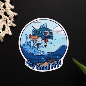 Autocollant de réveil de vent || Homme-poisson || La légende de Zelda || Nintendo || Pack d'autocollants || Stickers pour ordinateur portable || Autocollants pour cahiers || Vinyle brillant