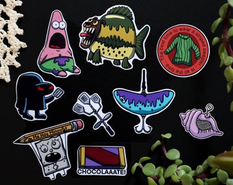 Spongebob Stickers Pt.2 || Nickelodeon || Sticker Pack || Laptop Stickers || Glossy Vinyl