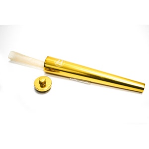 Wise Skies Gold Metal Doob Tube Cone Holder Air Tight Waterproof Odour Resistant Gift Idea Stocking Filler Present