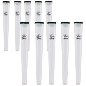 10 x Clear Plastic Cone Holders Doob Tubes Rolling Tube Storage