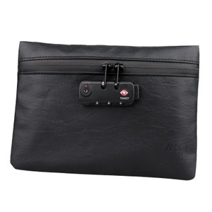 Black Bag Smell Proof Bag with Lock Waterproof Container Case Storage Odor Free Wise Skies