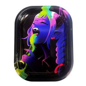 Wise Skies Biohazard Small Rolling Tray Anime Black Rolling Tray