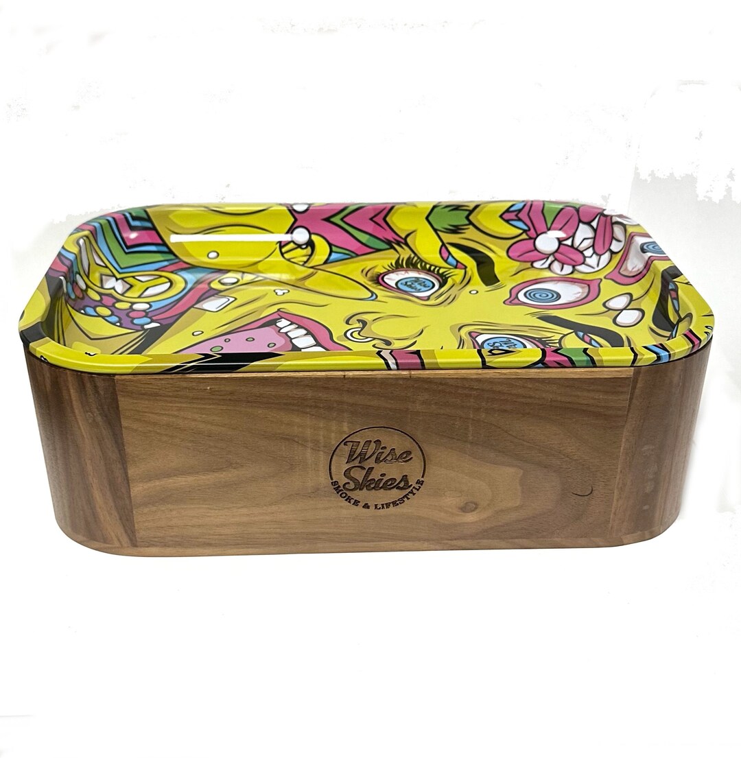 Psychedelic Rolling Box Medium Tray Stash Box Rolling Box Organiser ...