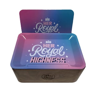 Royal Highness Walnut Tray Rolling Box Set Stash Box Handmade