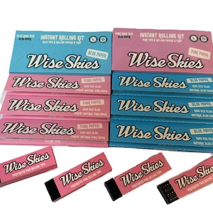 Pink and Blue Rolling Paper Tray Bundle Set Pink Tips Holders Handmade
