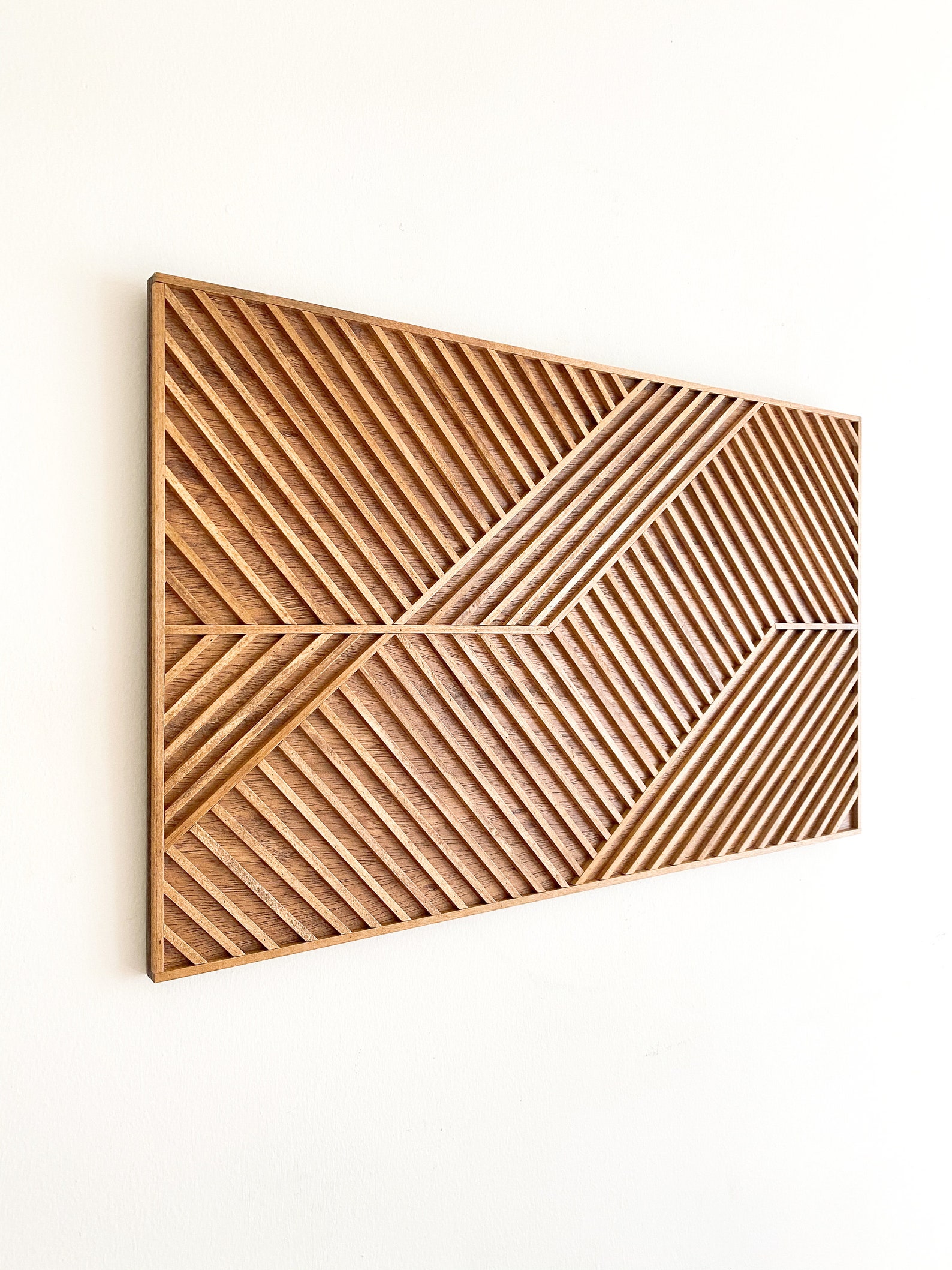 Minimalist Natural Wood Art, Modern Wooden Wall Art, Geometric Wall