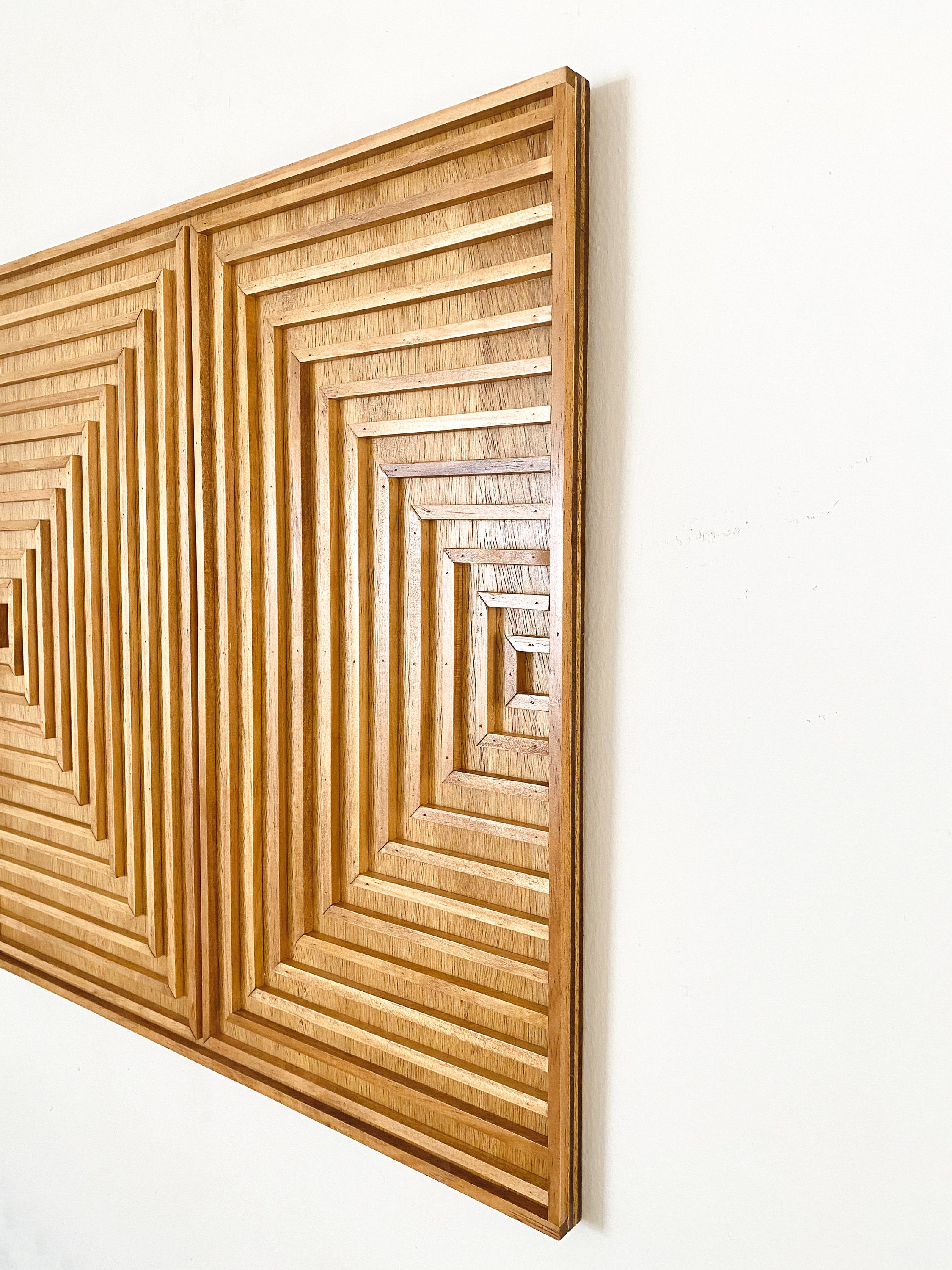 Geometric Wood Wall Art, Modern Wooden Wall Sculpture, Minimalist