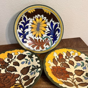 Royal Gouda Zuid Holland Hand Crafted Pottery Art Nouveau Decorative plates 10.5'' , Your Choose !!!