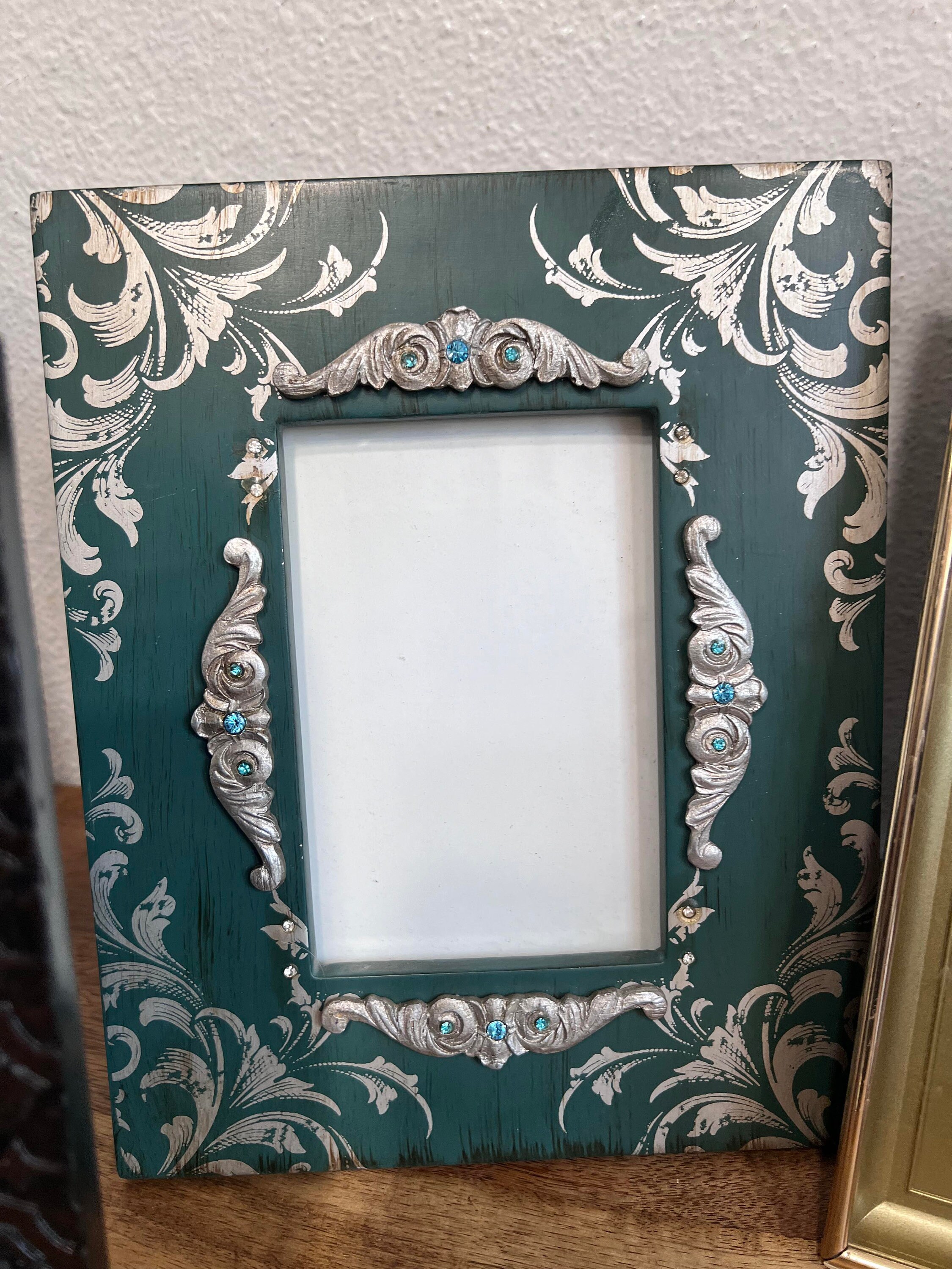 Vintage Picture Photo Frame W/ Glass Cover ,shabby and Boho Style Your ...