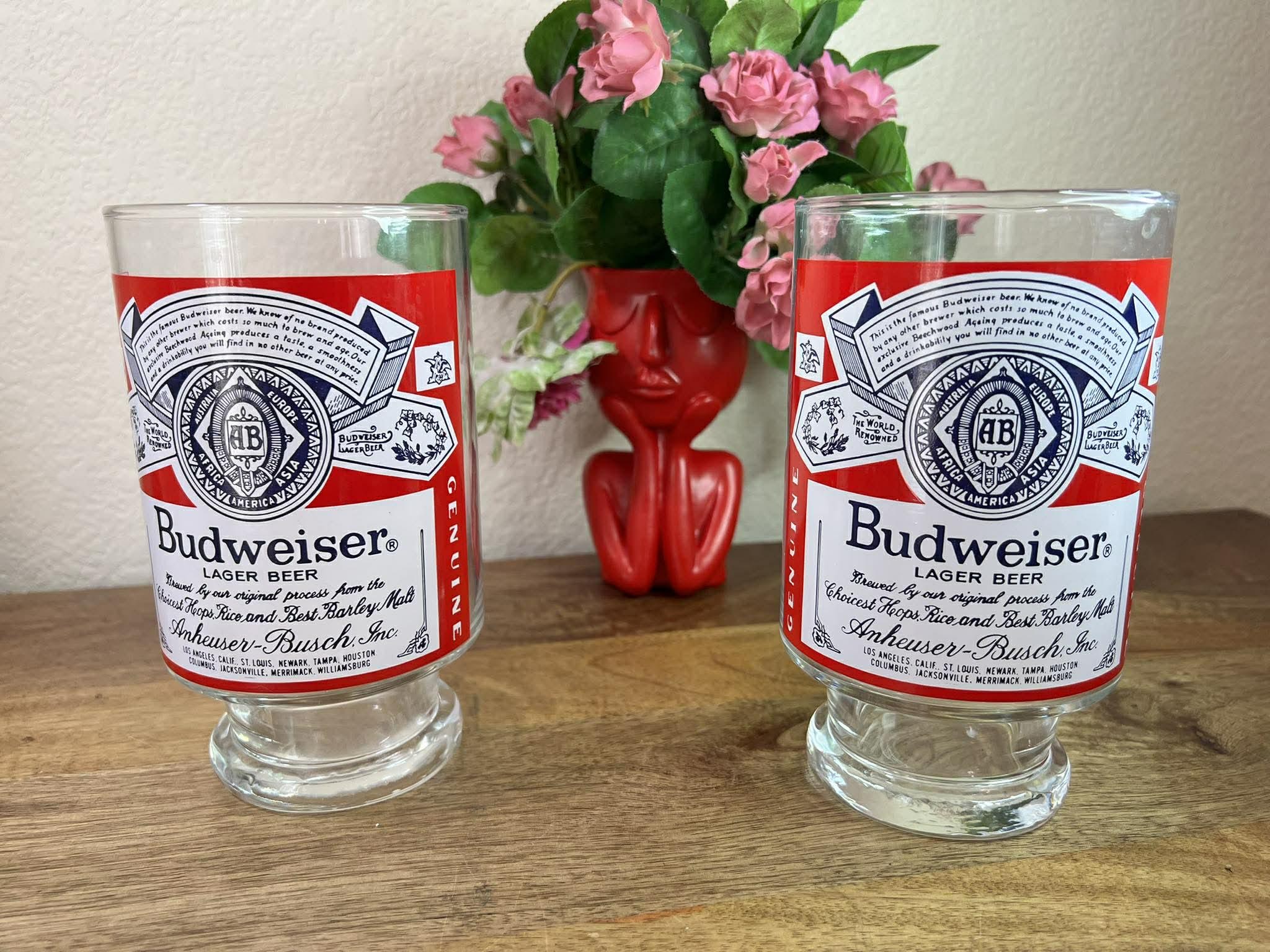 【ビンテージ】Budweiser コレクションセット Budweiser Limited Edition Collectors Bottle With 4 Glasses Set for