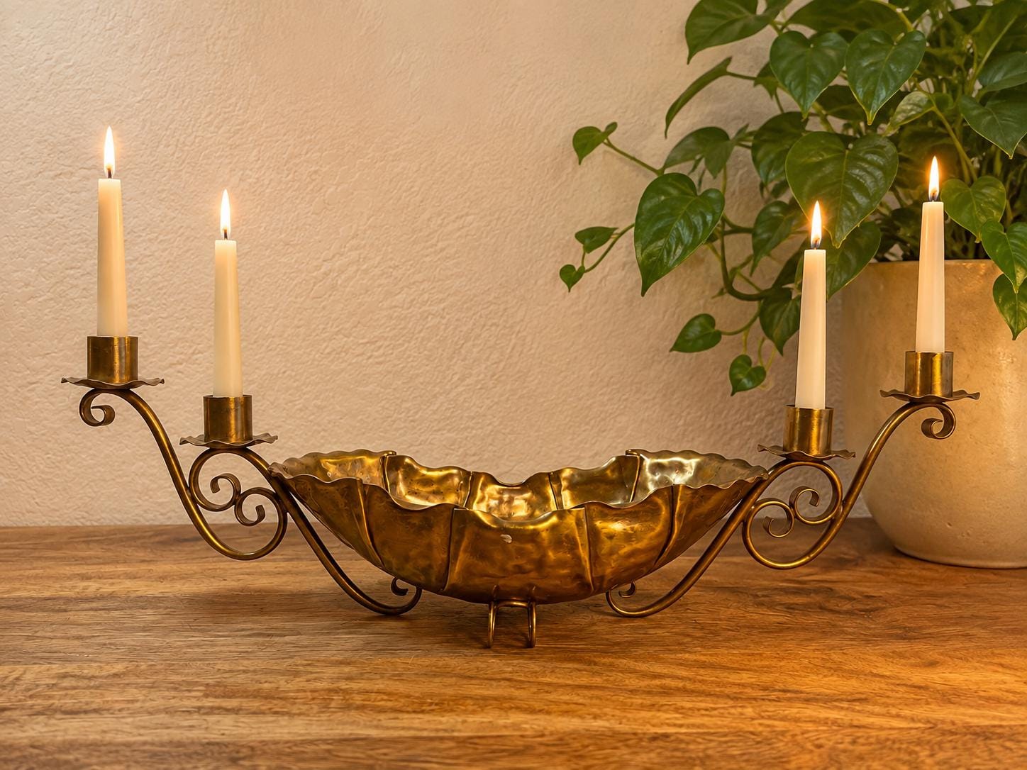 Gregorian Copper Candlestick - Etsy