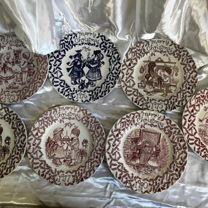 Merry Christmas plate, A Happy Holiday to you. Royal Crownford by Norma Sherman.