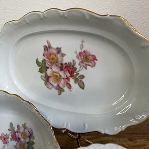 Bavaria Schumann Arzberg Golden Crown Briar Rose Porcelain Serving Set ...