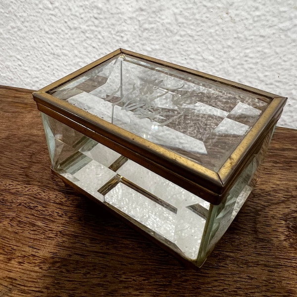 Glass Trinket Boxes Etsy
