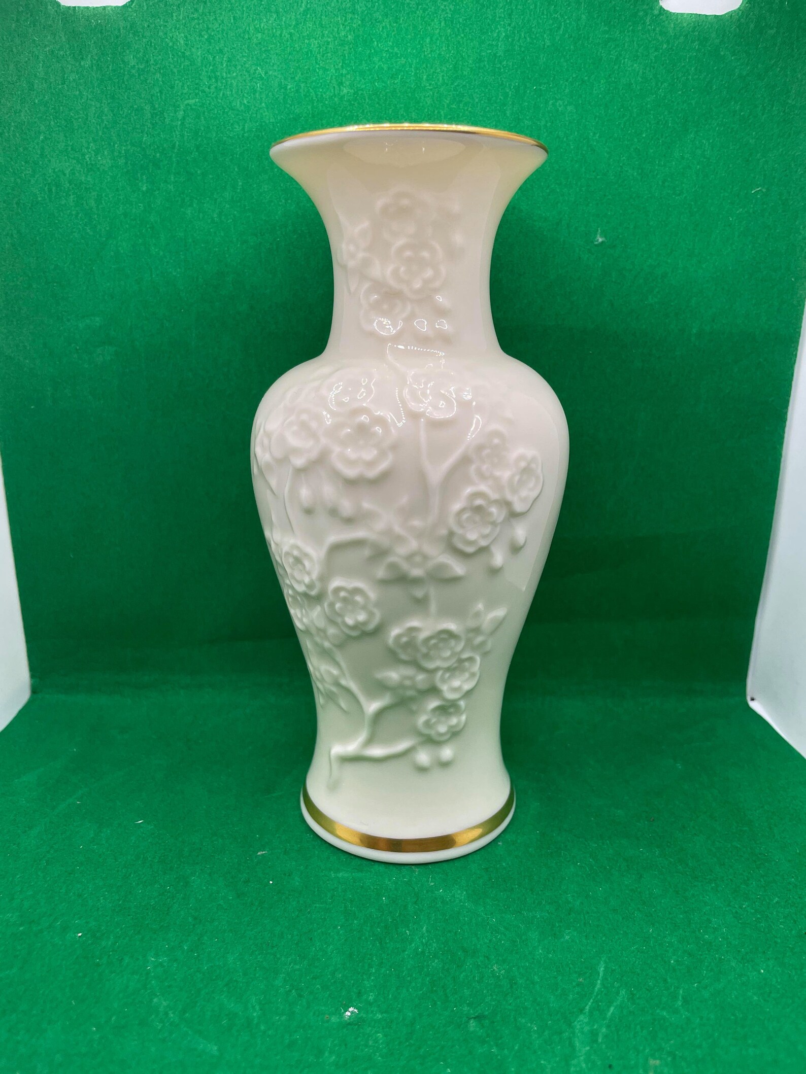 Vintage Lenox Cream Bud Vase Gold Trim Floral Design 6.5 Tall. Etsy