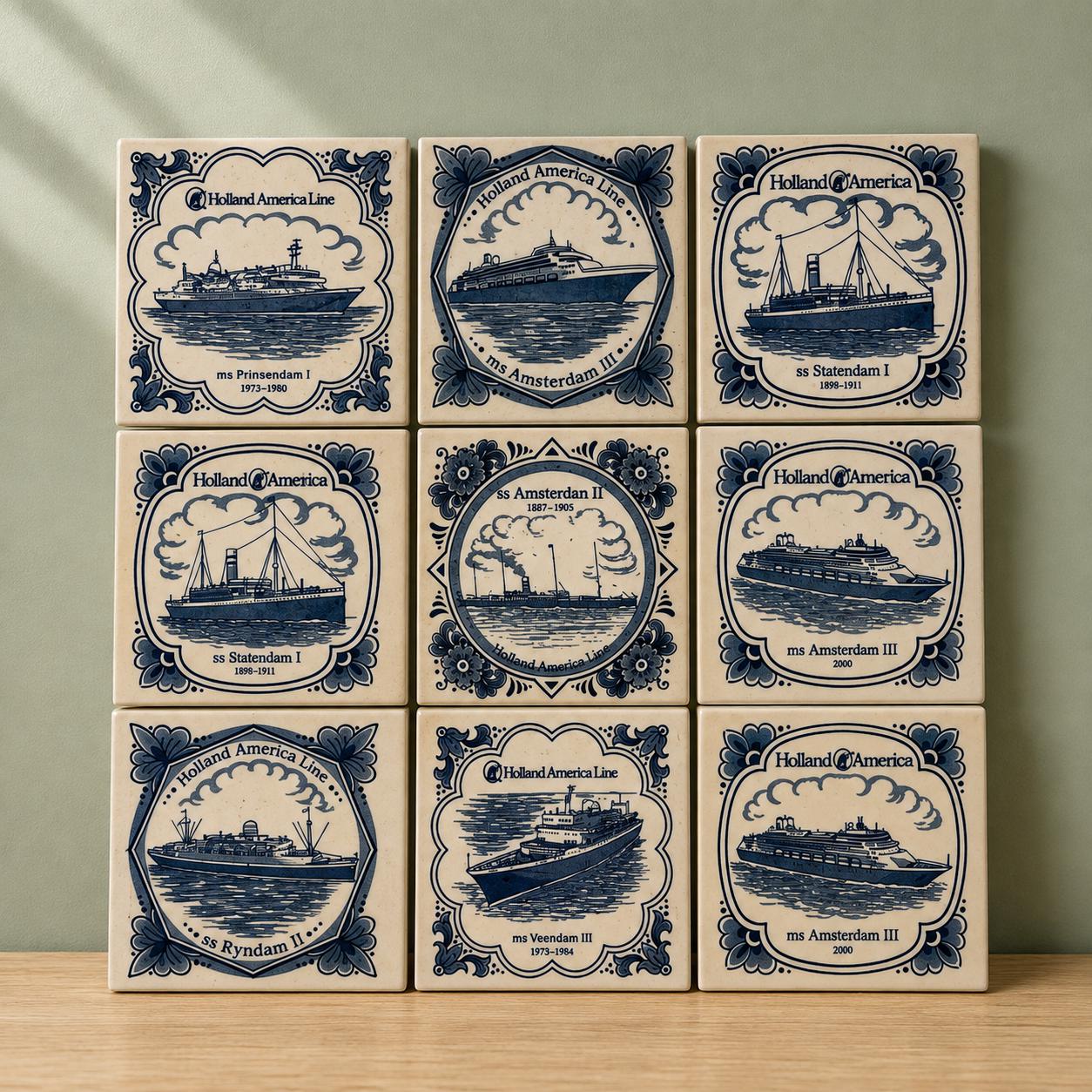 Royal Goedewaagen Holland America Delft Tiles 8 Originals Bonus