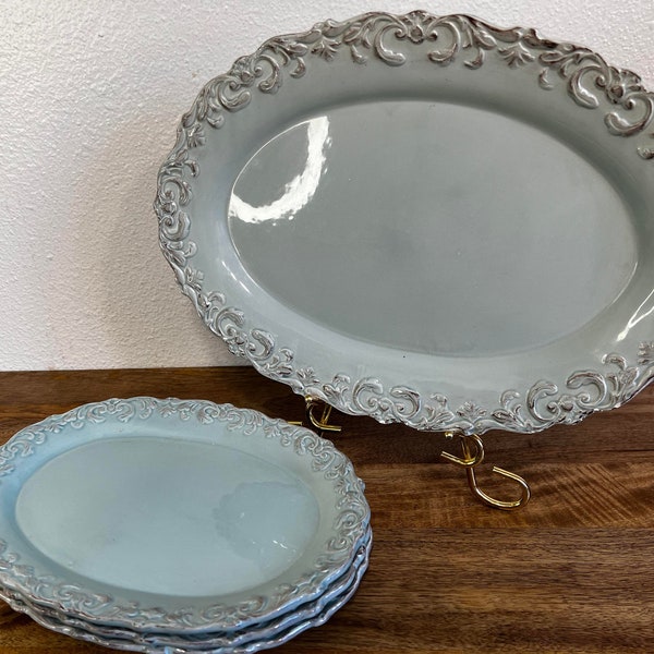 Blue Oval Serving Dishes, Extra Large -16''  , large -12'' your choose !!! M 0124