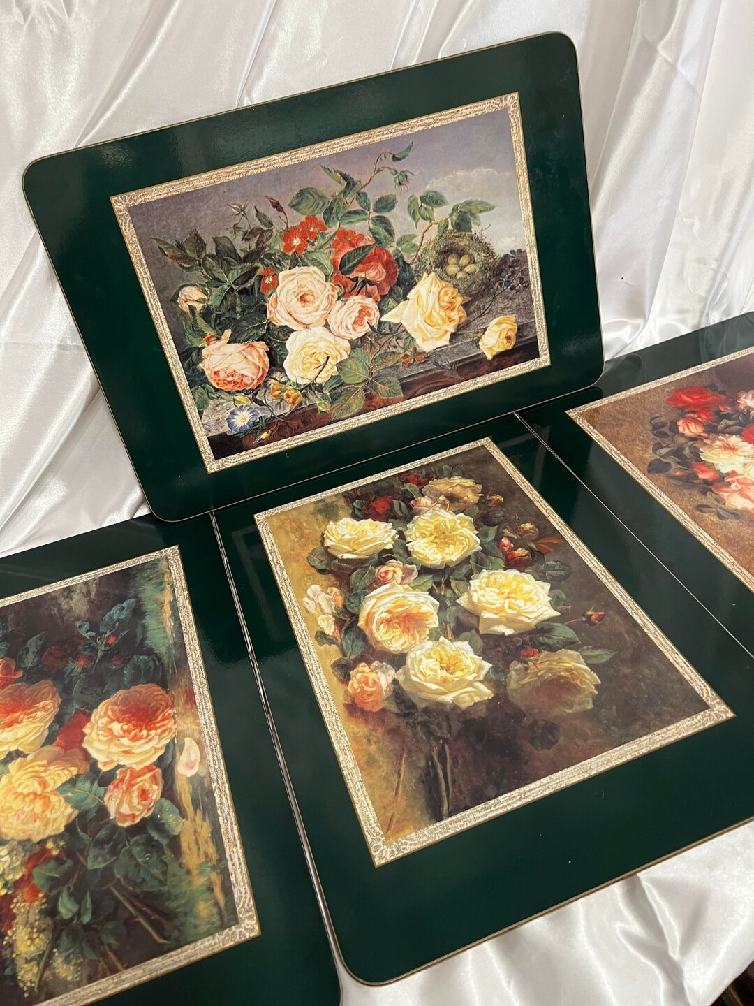 Large Cork Placemats Set of 4 Jason Products Still Life Etsy