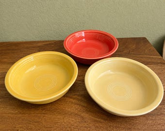 Fiestaware Cereal Bowls Multicolor Homer Laughlin Set of 3