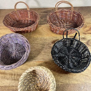 5 Miniature wicker baskets 4-5 inches diam.