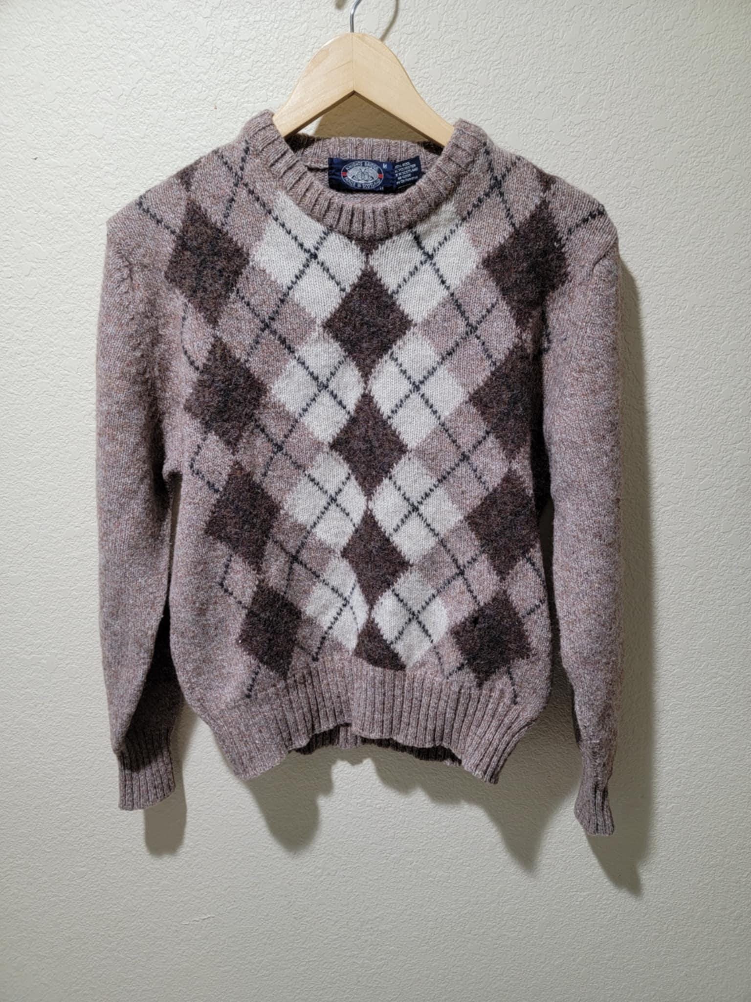 Vintage Wool Sweater Argyle - Etsy Vintage Wool Sweater Argyle - Etsy