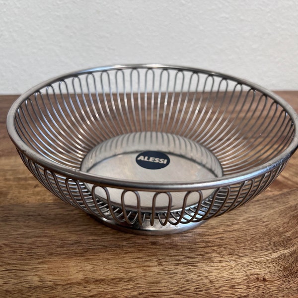 Wire basket bowl ALESSI Inox ITALY  in stainless steel 18/10 M0324