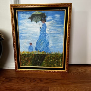 クロード・モネ「日傘をさす女性」右向き、1886年、印象派、高品質