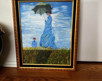 クロード・モネ「日傘をさす女性」右向き、1886年、印象派、高品質