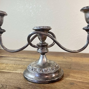 Antique Silver plated  LANTHE OF ENGLAND candlestick holder from the 1800s