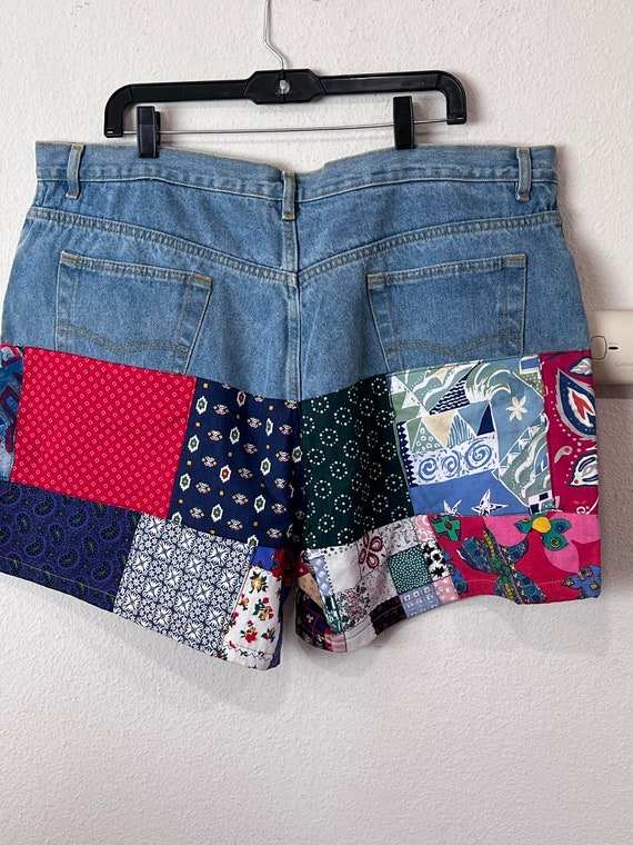 Patchwork shorts denim Jean Shorts Summer shorts … - image 2