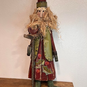 Rustieke primitieve 32'' Kerstman, binnen/buiten decor