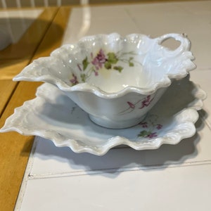 ワイマール WEIMAR 金彩コバルトブルー フラワー プレート4枚セット