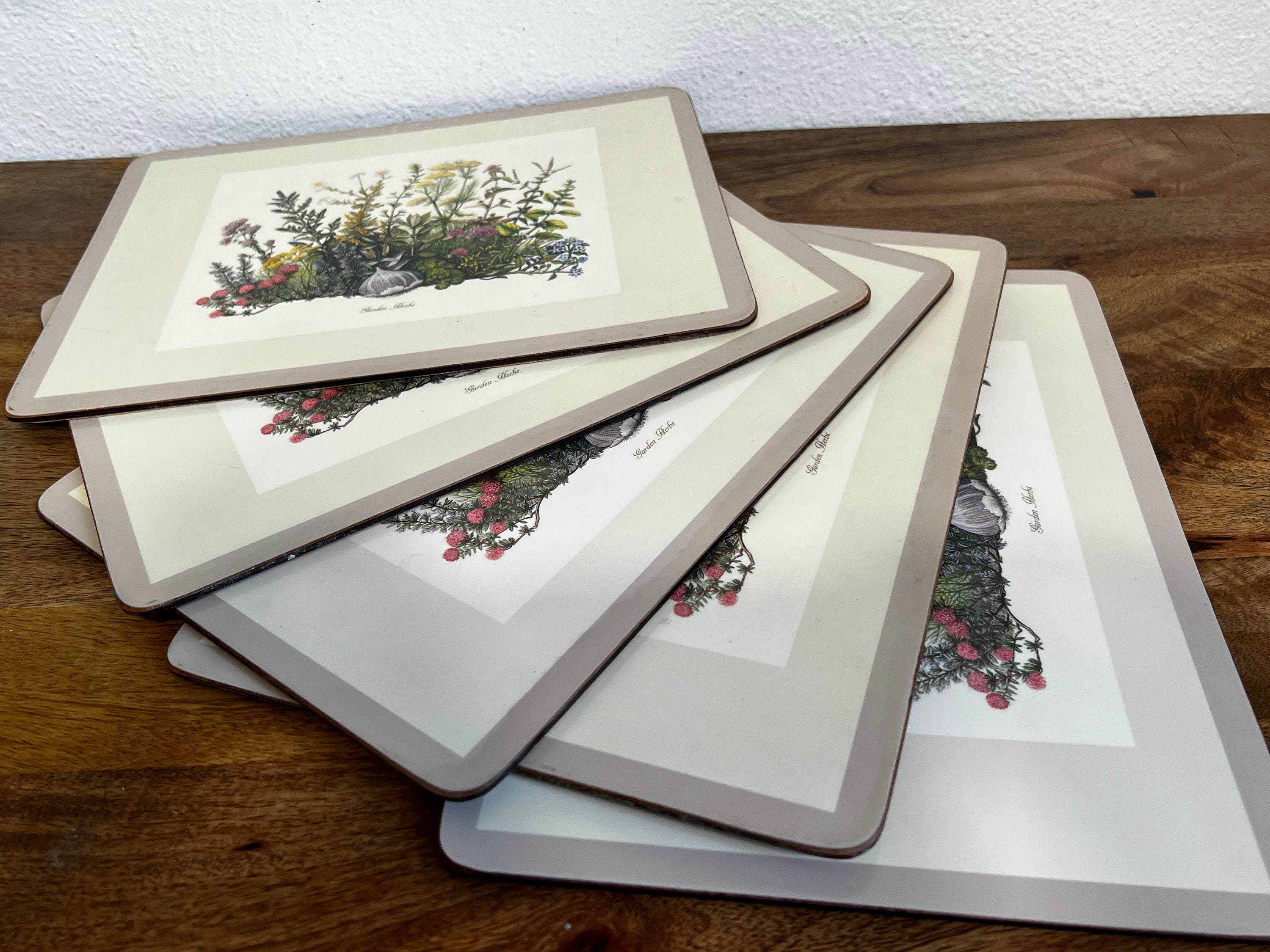 Set of 5 Vintage Cork Backed Placemats Pimpernel Made in Etsy