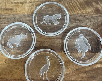 Val Saint Lambert Gardenia Coasters - Etsy