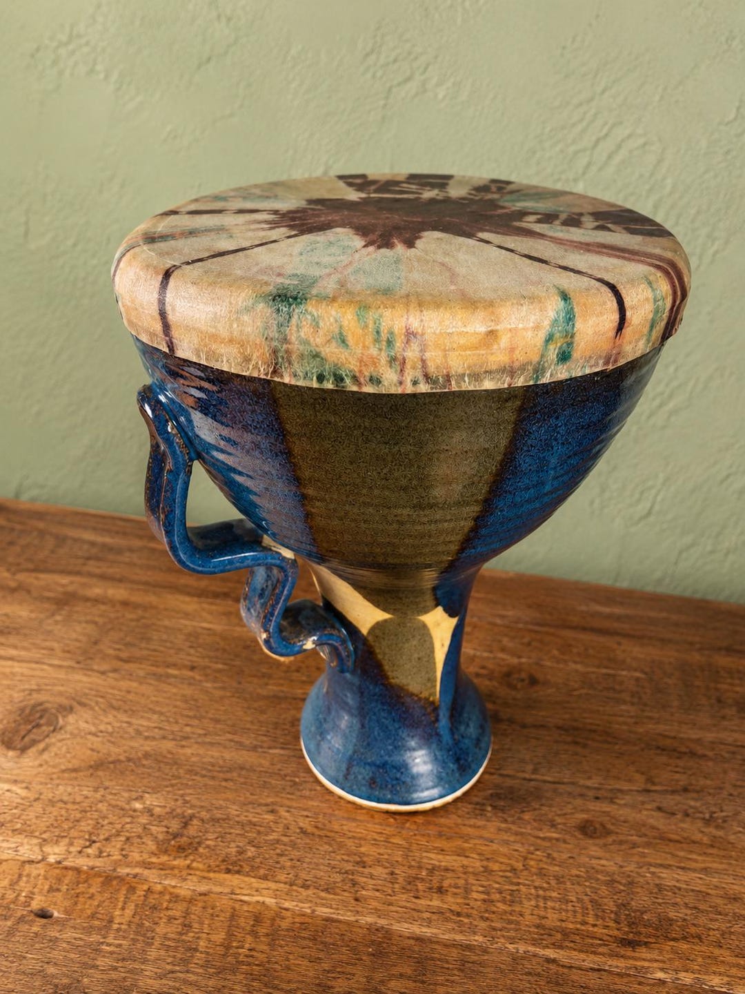 Handmade Clay Doumbek Darbuka Drum Hand Painted Pottery Goblet Drum 12 ...