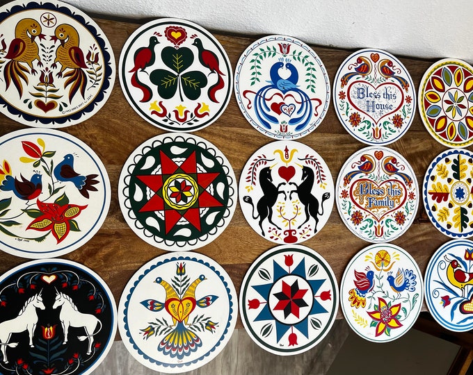 Your Choose Vintage Jacob Zook Dutch Signs Pennsylvania Dutch Trivets