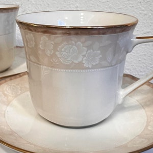 Set of 4 Teacup and Saucer by  Noritake, Ashland China N1223