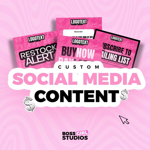 Custom Social Media Content Etsy