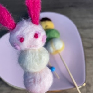 Strawberry bunny dango