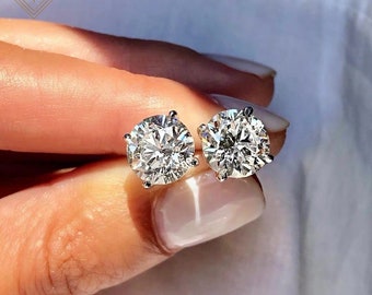SALE !! Crafted in 18K rose-gold FG Color Clarity VVS moissanite Diamond Studs for Women 0.30 to 4.00 Carat SALE !! Crafted in 18K rose-gold FG Color Clarity VVS moissanite Diamond Studs for Women 0.30 to 4.00 Carat