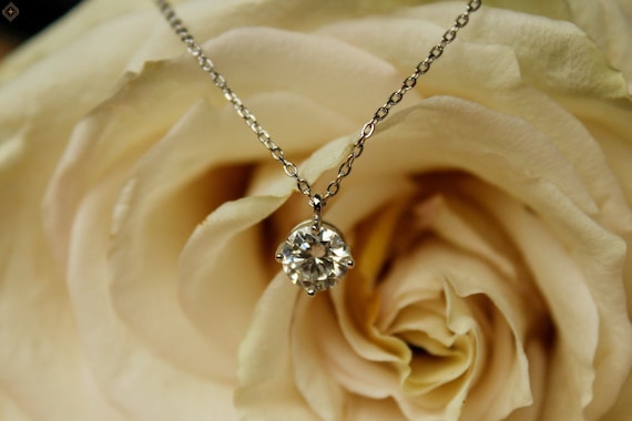 Half Carat Floating Diamond Necklace