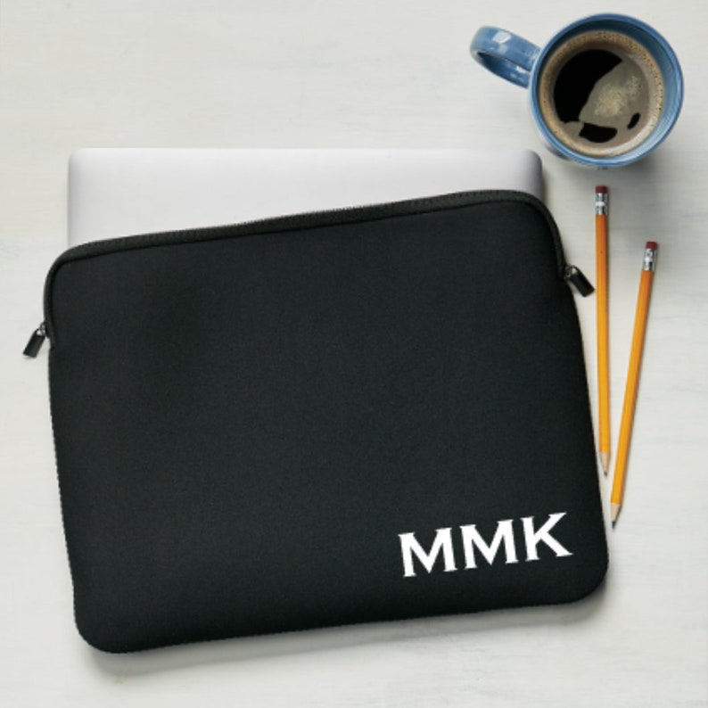 15 Inch Black Personalized Laptop Sleeve Custom Tablet Sleeve Laptop Bag 15