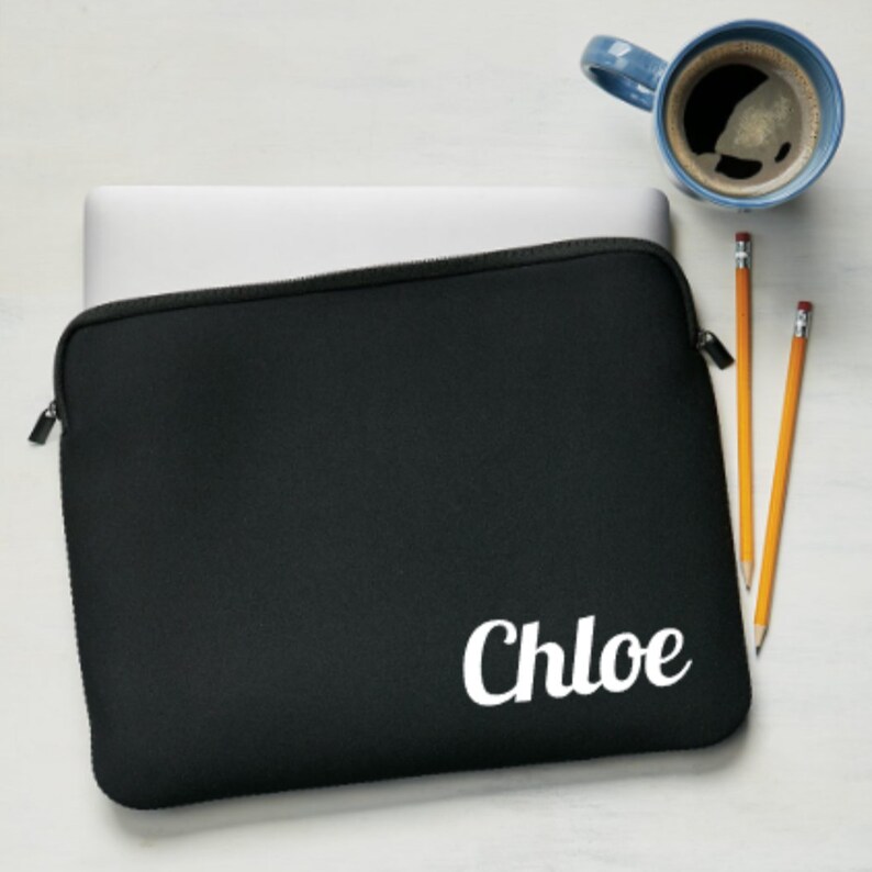 15 Inch Black Personalized Laptop Sleeve Custom Tablet Sleeve Laptop Bag 15