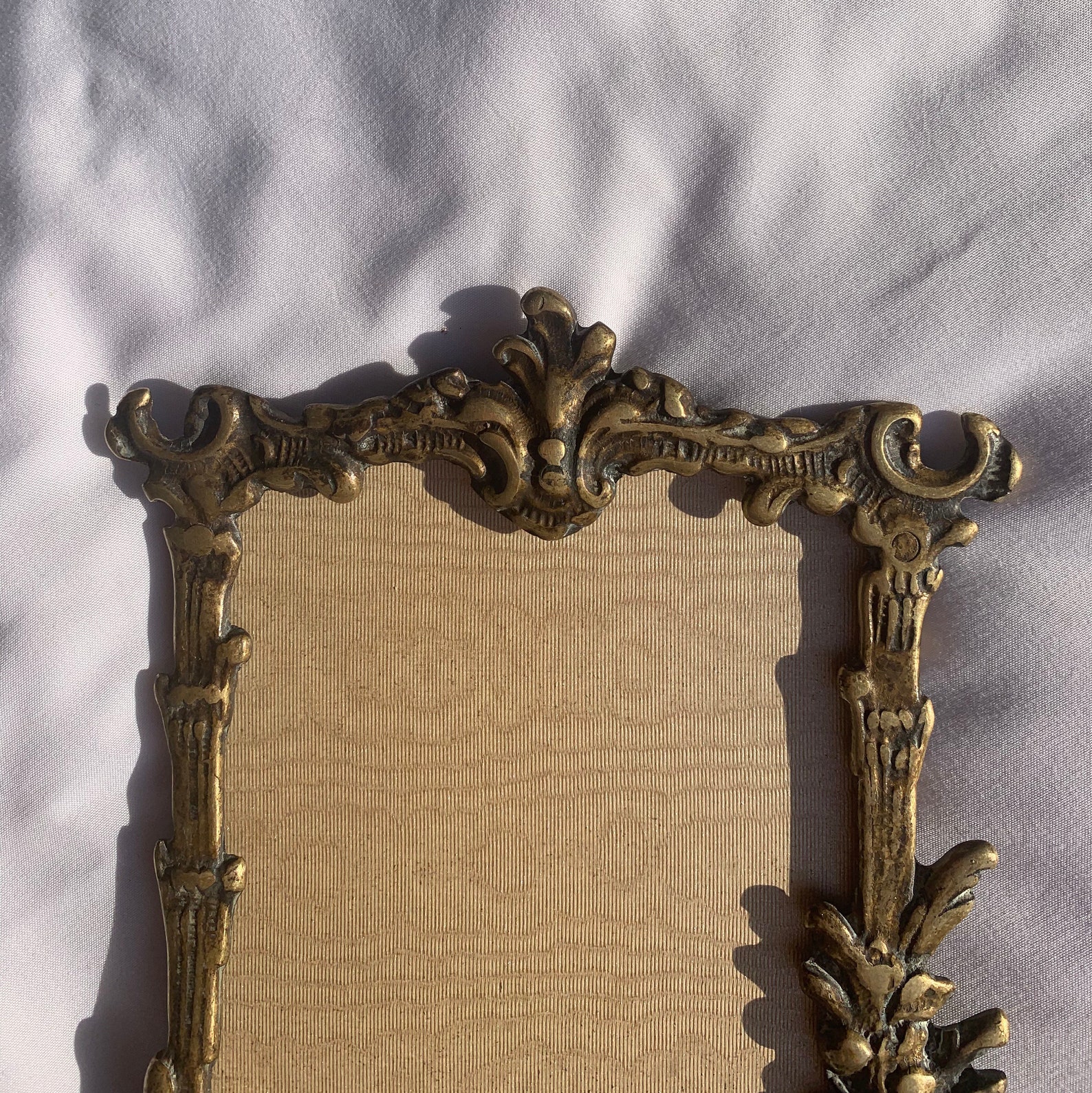 Vintage brass picture frame brass photo frame free standing Etsy