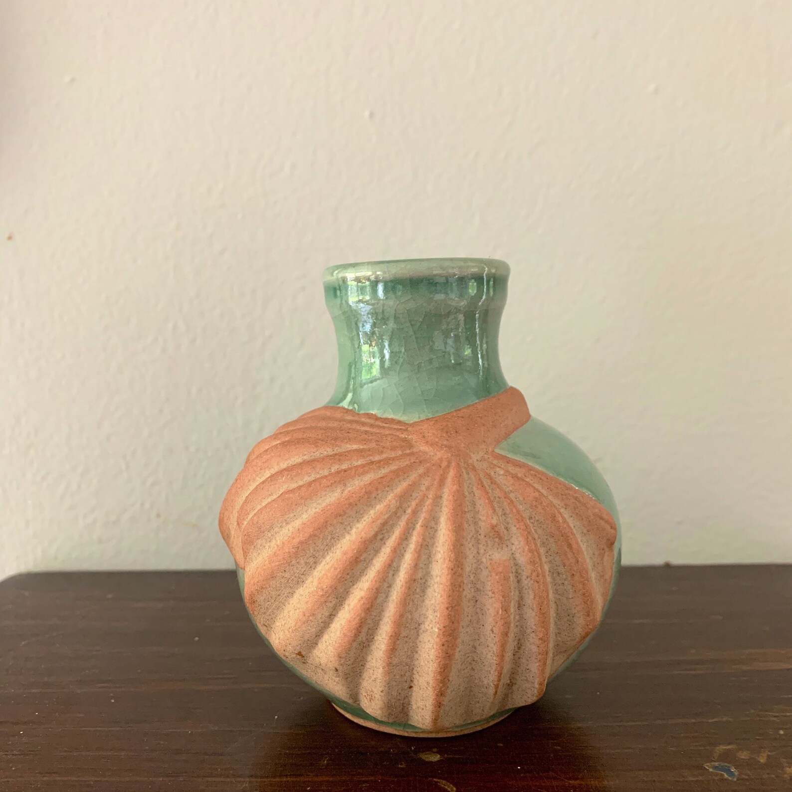 Siam Celadon vase small bud vase shell vase glazed vase Etsy