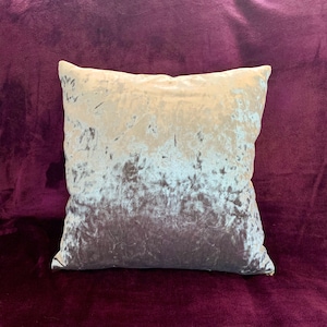 Funda de cojín decorativa de terciopelo triturado plateado / Decoración del hogar única y linda