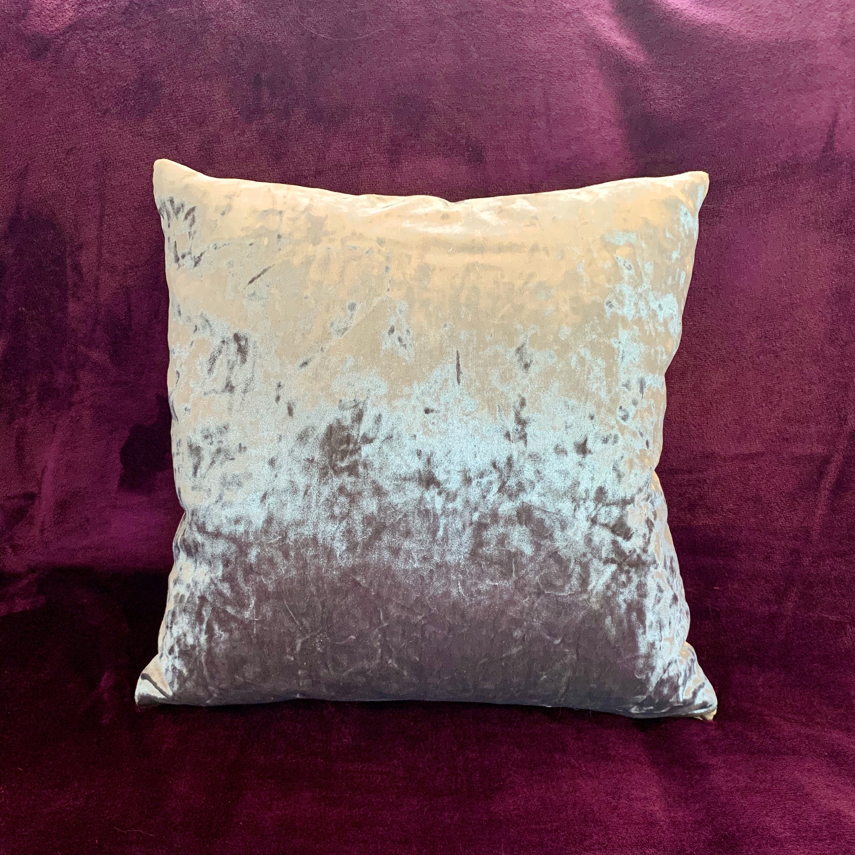 Silver Crushed Velvet Decorative Cushion Cover Unique & Cute Home Decor