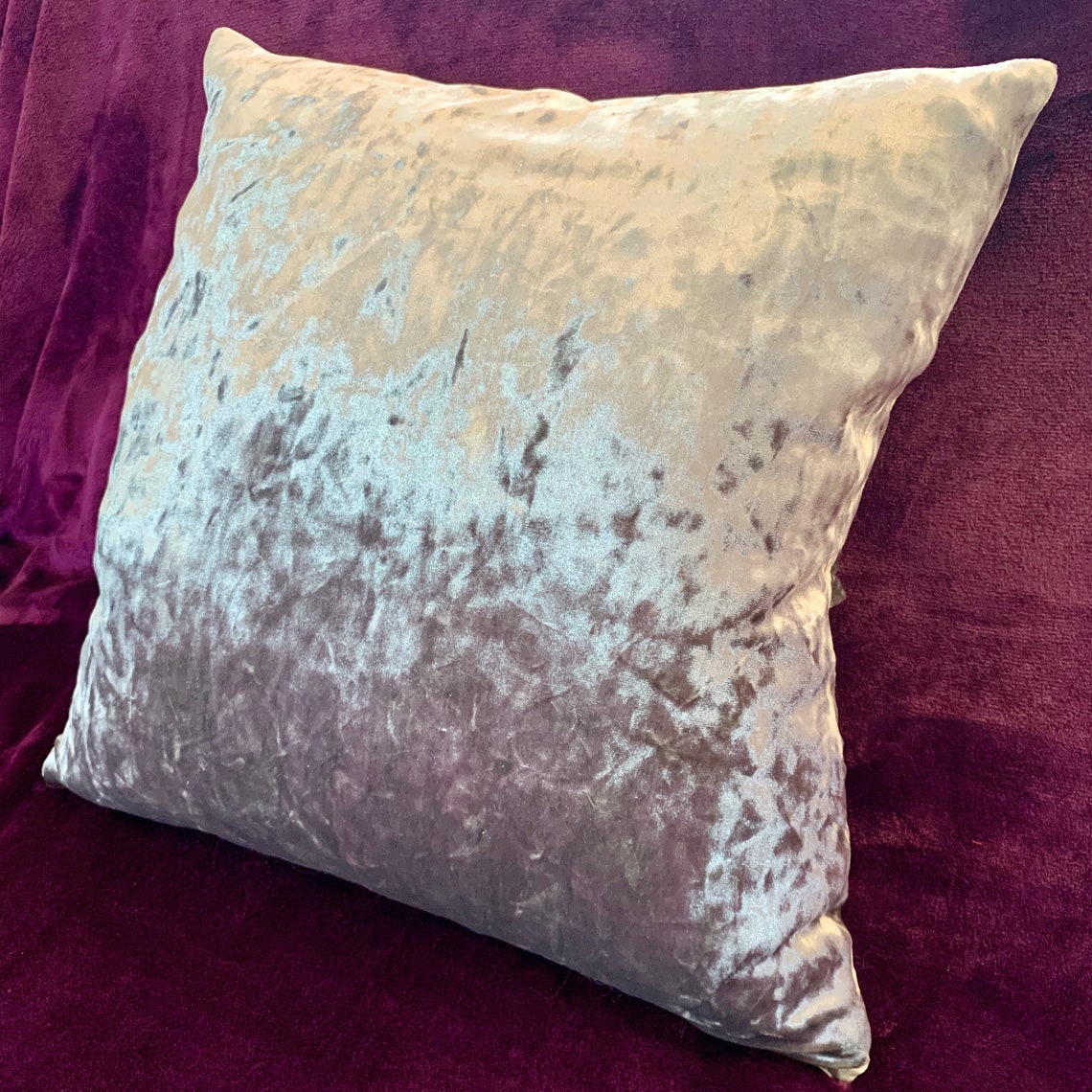 Silver Crushed Velvet Decorative Cushion Cover Unique & Cute Home Decor